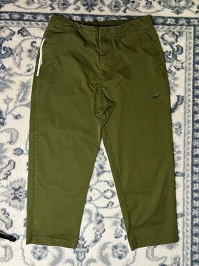 Nike Men's Olive Green Chino-Style Pants